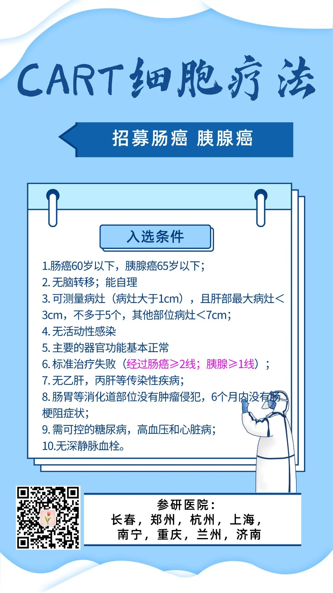 中国研发CAR-T细胞疗法百万一针@肠癌、胰腺癌免费接受治疗的机会千万别错过